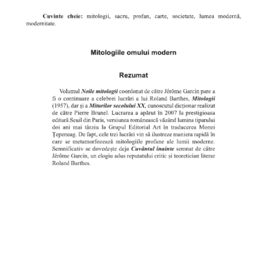Mitologiile omului modern