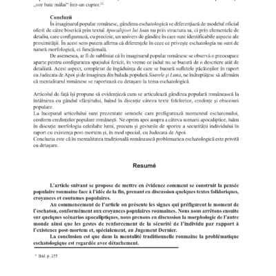 Morfologia eschatologiei în cultura populară românească