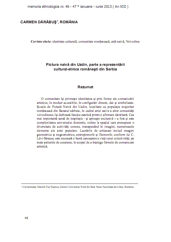 Pictura naivă din Uzdin, parte a reprezentării cultural-etnice românești din Serbia