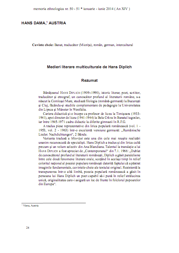 Medieri literare multiculturale de Hans Diplich