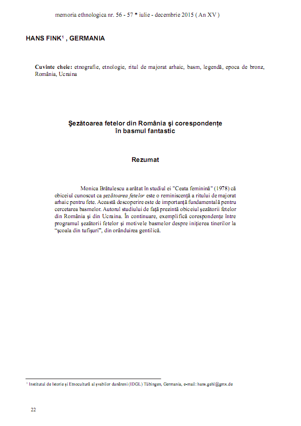 Șezătoare fetelor din România și corespondențe în basmul fantastic