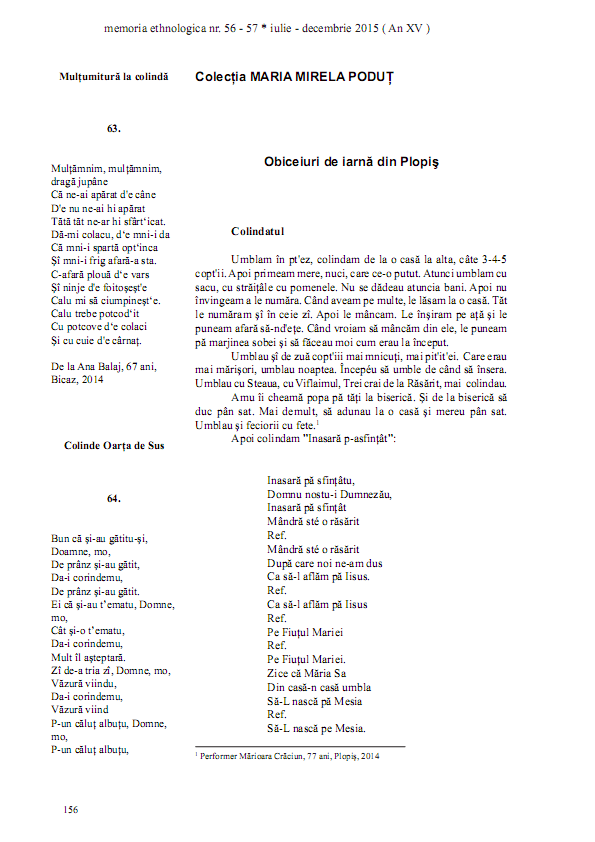 Obiceiuri de iarnă din Plopiș